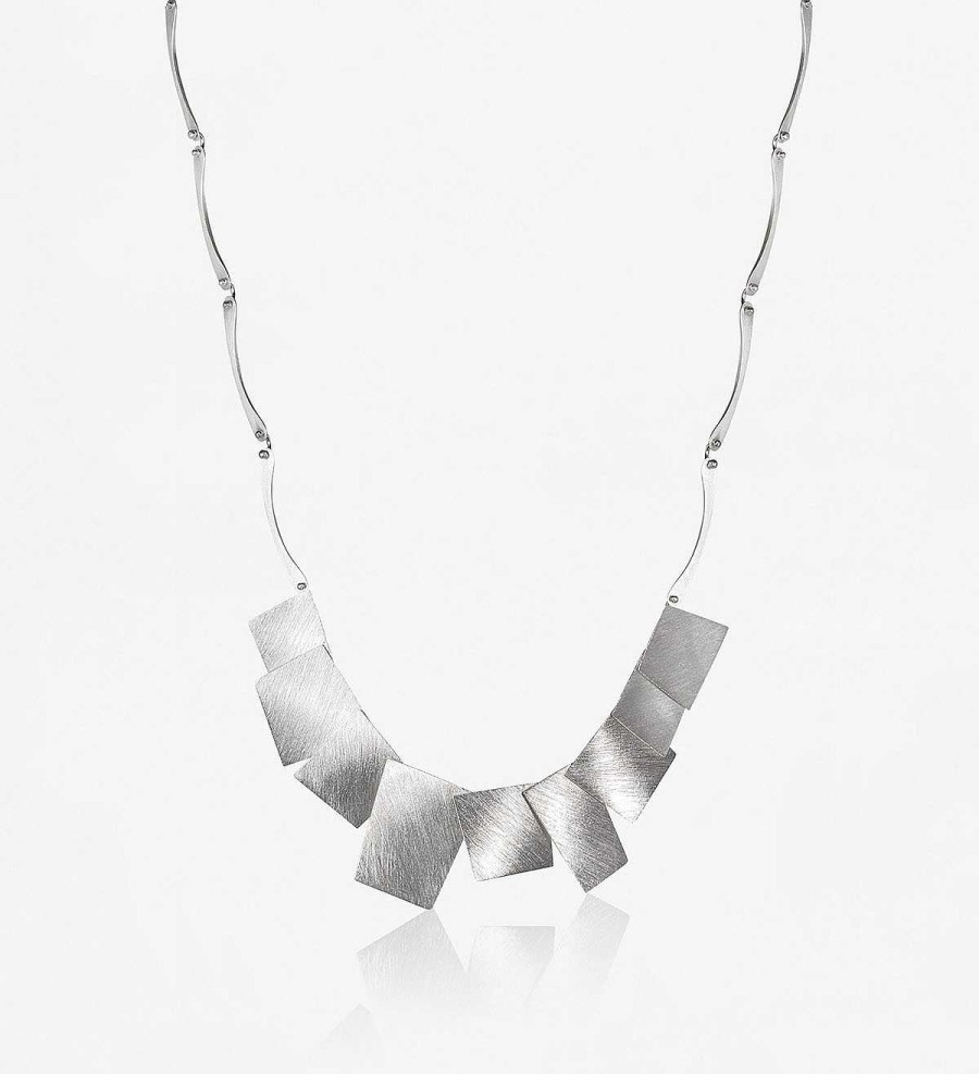 Wholesale Collar Plata Aire 45Cm