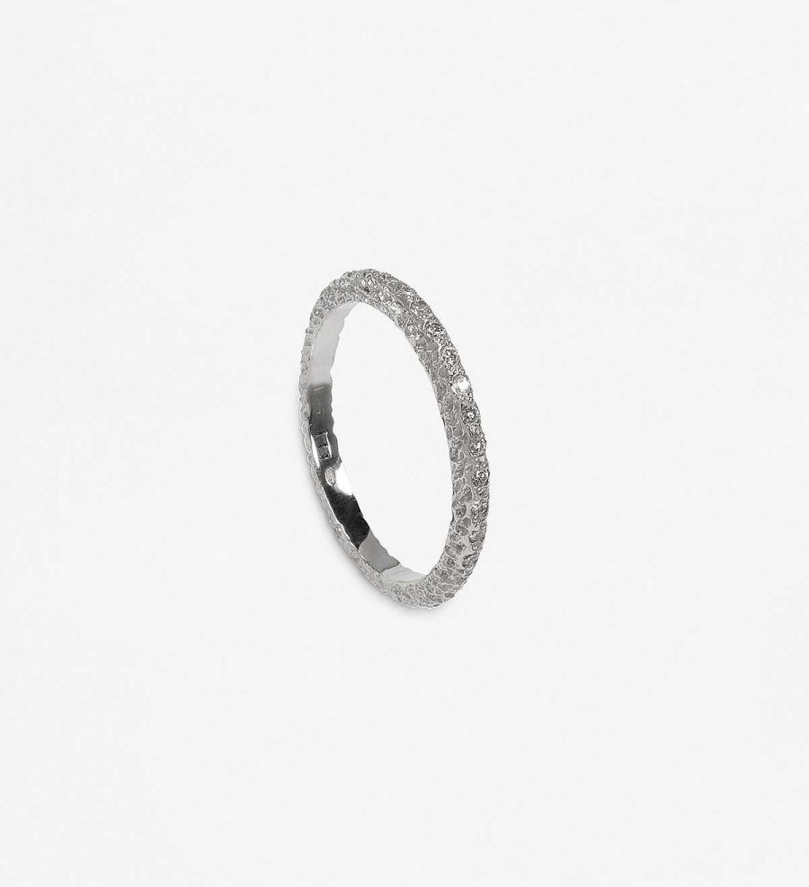 New Anillo Oro Blanco Con Diamantes 0,34Ct