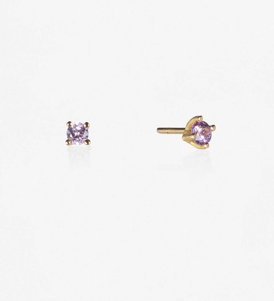 Hot Pendientes Oro Con Zafiro Lila Wennick-Lef Vre 0,42Ct