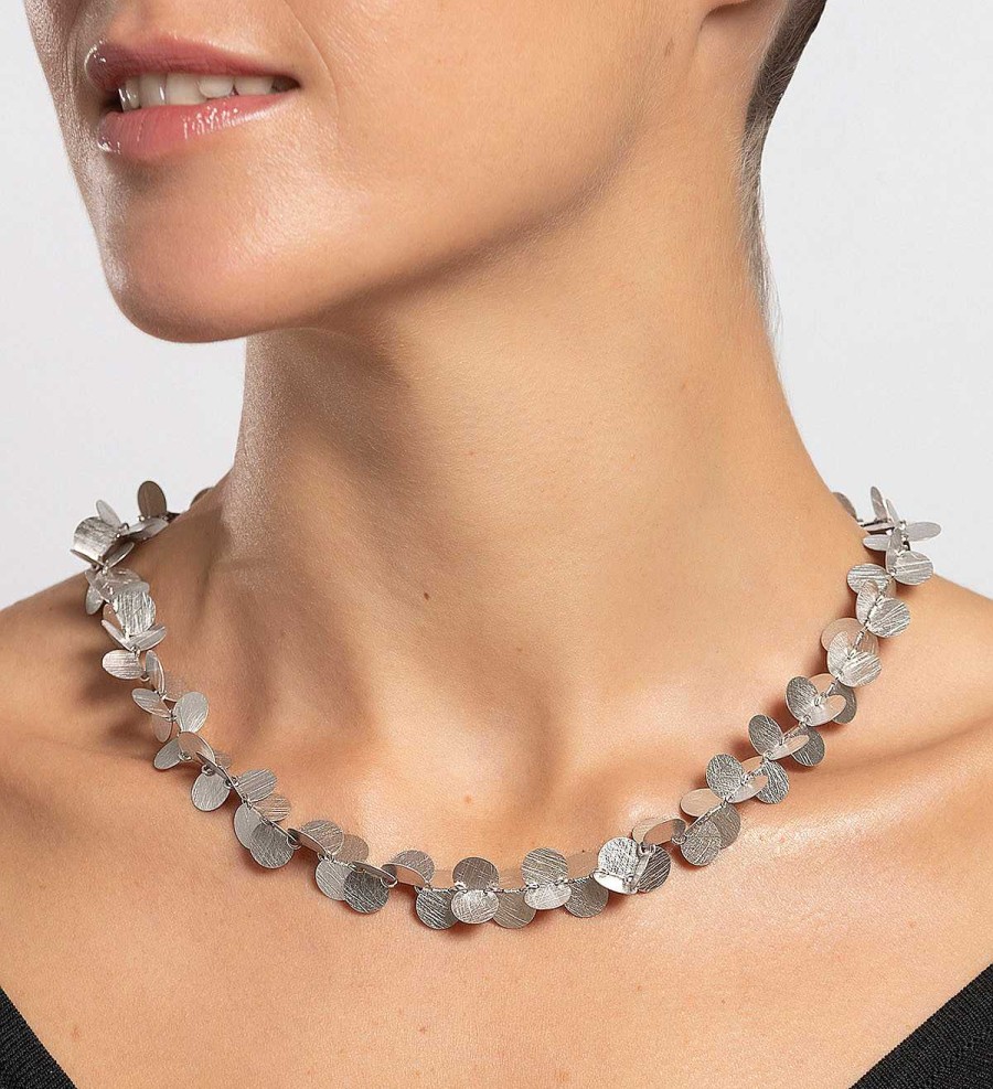 Online Collar Plata Papallones 45Cm