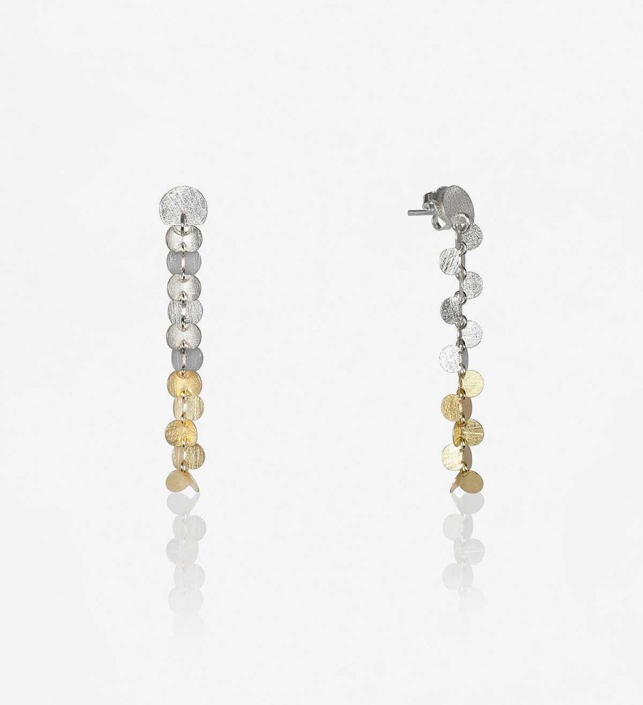 Hot Pendientes Oro Y Plata Papallones 50Mm