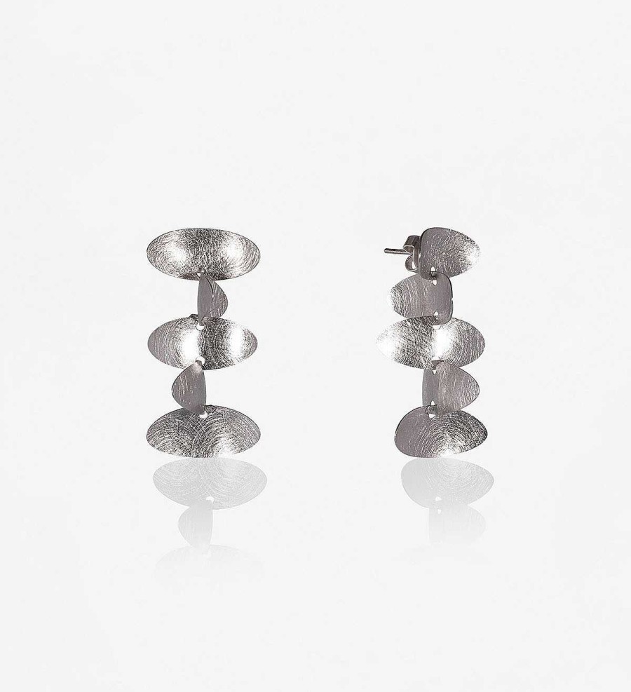 Wholesale Pendientes Plata Samoa 45Mm