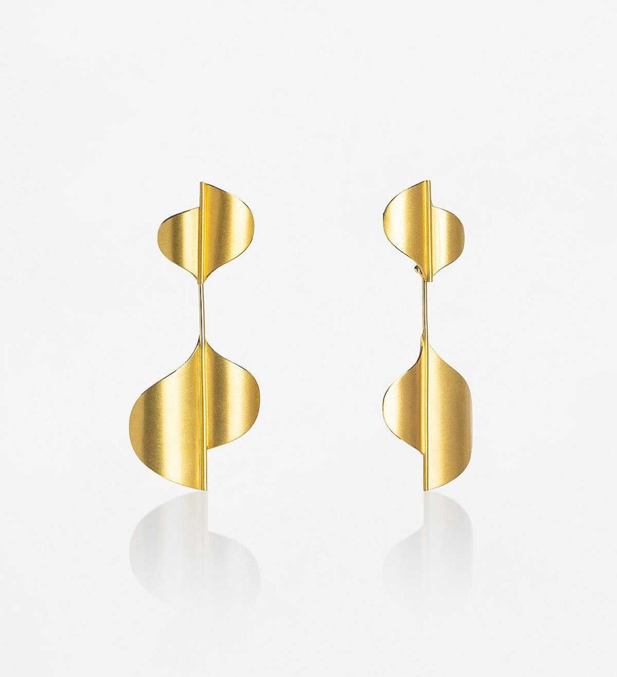 Clearance Pendientes Oro Seda 40Mm