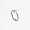 Clearance Anillo Oro Blanco Fl 8Mm Con Diamante 0,025Ct