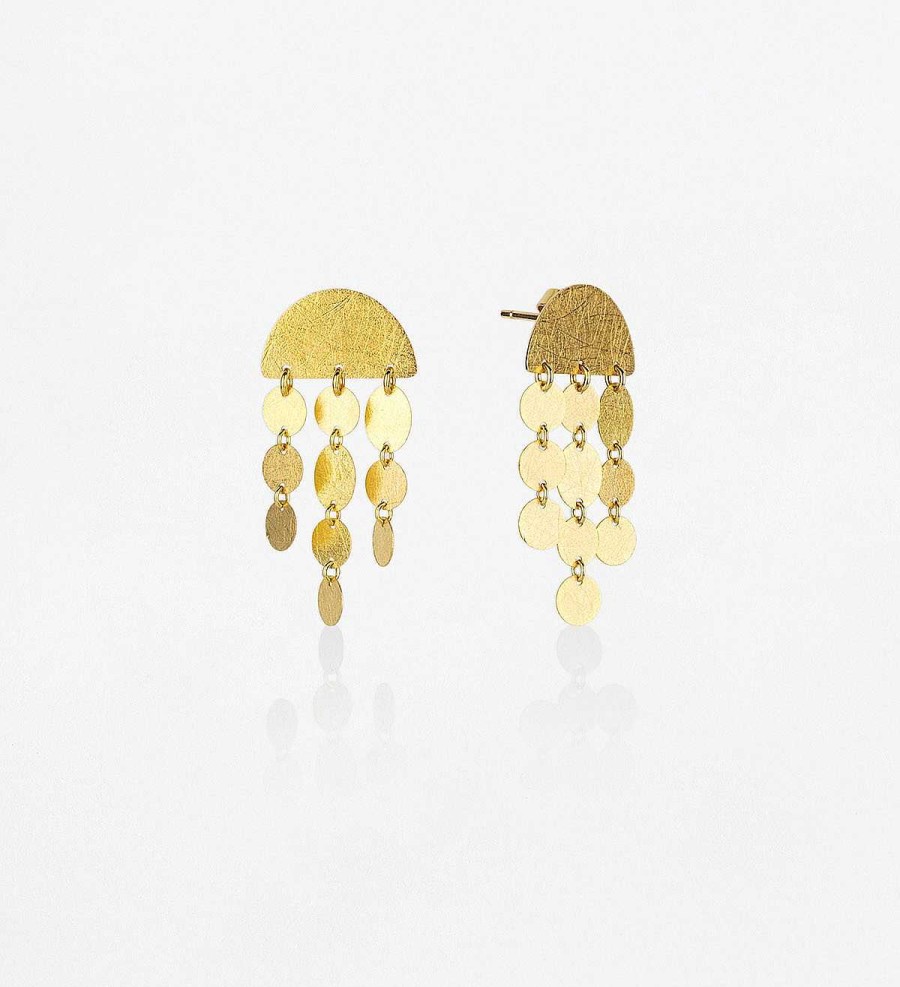 New Pendientes Oro Party 3 Tiras 30Mm