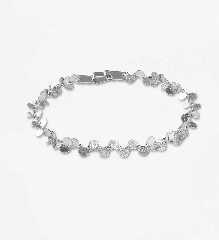 New Brazalete Plata Papallones 19Cm