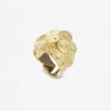 Clearance Anillo Oro Fl 20Mm Con Diamantes 0,25Qt