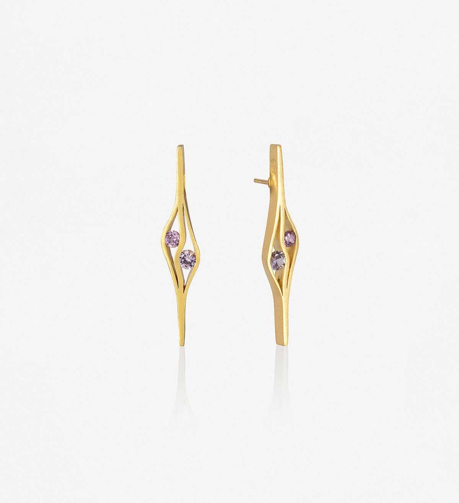 Best Pendientes Oro Con Zafiro Lila Wennick-Lef Vre 1,16Ct