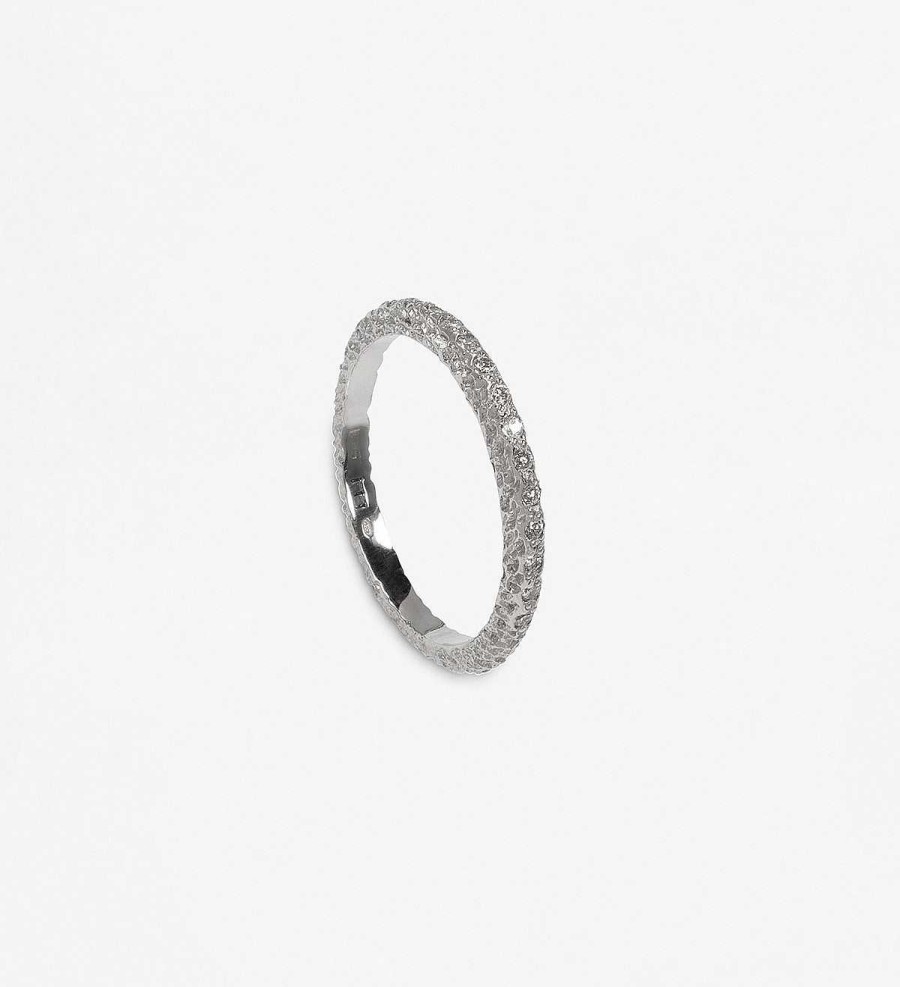 New Anillo Oro Blanco Con Diamantes 0,17Ct