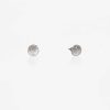 Clearance Pendientes Oro Blanco Fl 8Mm Y Diamantes 0,05Ct