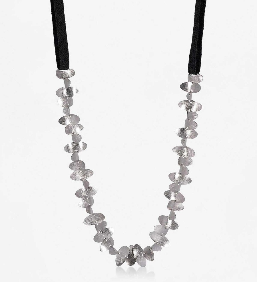 Clearance Collar Plata Samoa Con Cinta 80Cm Ajustable