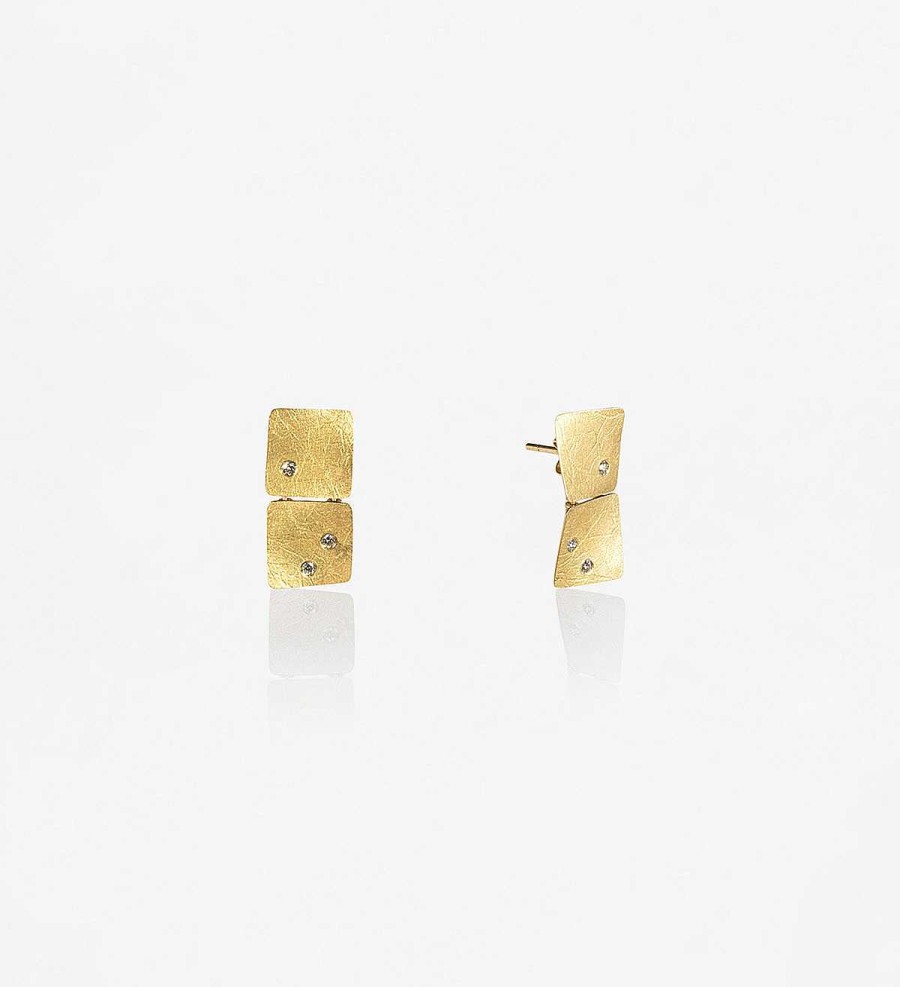 Best Pendientes Oro Ones 22Mm Con Diamantes 0,15Ct