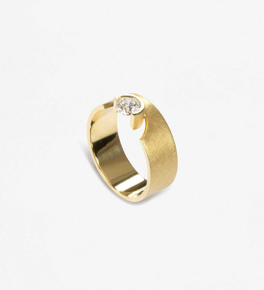 Hot Anillo Oro Con Diamante 0,30Qts Vvs2 D