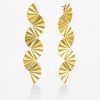 Clearance Pendientes Oro Maiko 80Mm Con Diamantes 0,15Ct