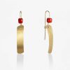 Hot Pendientes Posidonia Oro Y Coral 65Mm