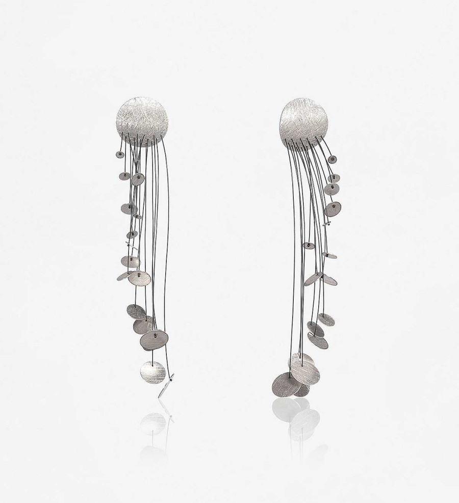 Hot Pendientes Plata Pluja 85Mm