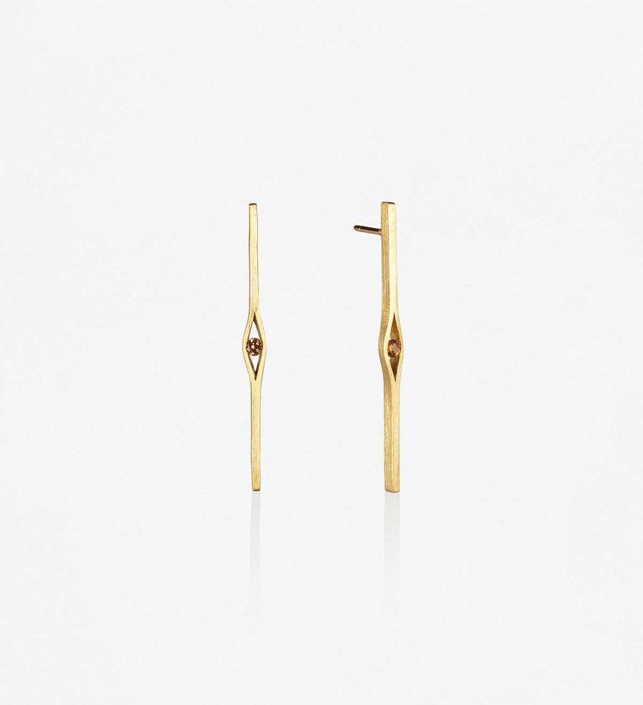 Hot Pendientes Oro Y Zafiro Rosa Wennick-Lef Vre 0,14Ct