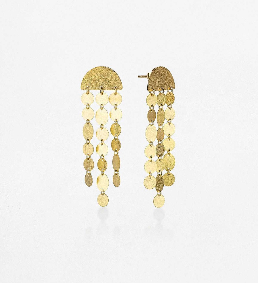 New Pendientes Oro Party 3 Tiras 55Mm